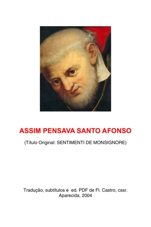 Assim pensava Santo Afonso (Título Original SENTIMENTI DE MONSIGNORE)