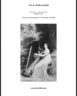 Motu Proprio Tra le sollecitudini - São Pio X