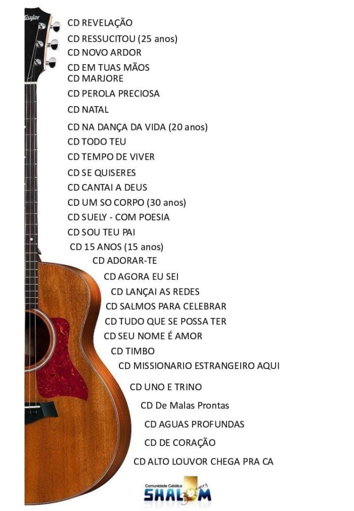 Caderno de Cifras Católicas - Comunidade Católica Shalom