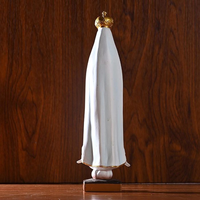 Estátua da Virgem Maria – Estátua de jardim de Nossa Senhora de Fátima (21 cm) - Imagem 4