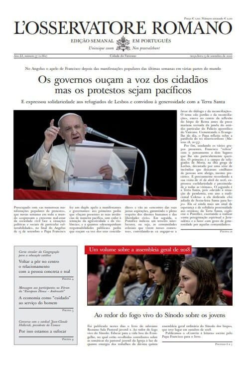 L'Osservatore Romano - 15 de Setembro de 2020 Edição semanal em língua portuguesa