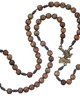 Terço Colar São Miguel - Madeira Imbuia Com Fecho