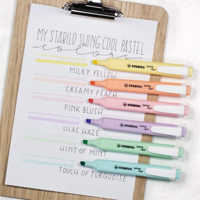 Caneta Marca Texto, Stabilo, Swing Cool, 57.7500, 6 Cores Tons Pastel - Imagem 4
