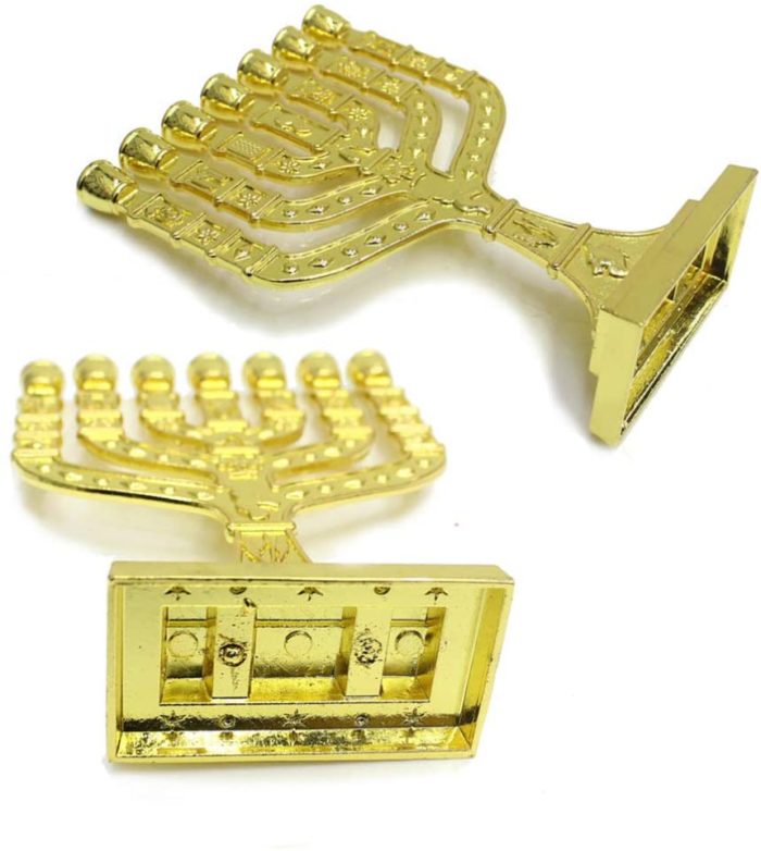 Garneck Taça do Graal Sagrado, Castiçal de Recompensa, Mini Enfeite de Mesa Religioso Artigo Sagrado Dourado com Sete Furos Decoração de Castiçal - Imagem 6