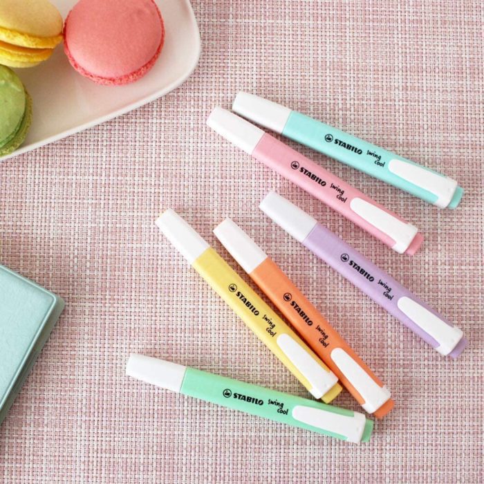 Caneta Marca Texto, Stabilo, Swing Cool, 57.7500, 6 Cores Tons Pastel - Imagem 3
