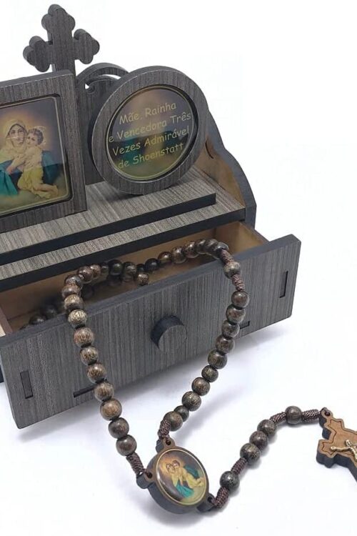 Oratório Com Gaveta e Terço da Mãe Rainha