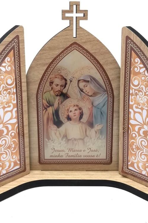 Capela Capelinha Tripla Sagrada Família 15 Cm