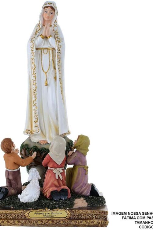 Nossa Senhora de Fátima Com Pastores 15CM Dimontti