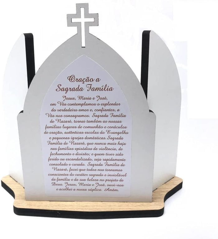 Capela Capelinha Tripla Sagrada Família 15 Cm - Imagem 2