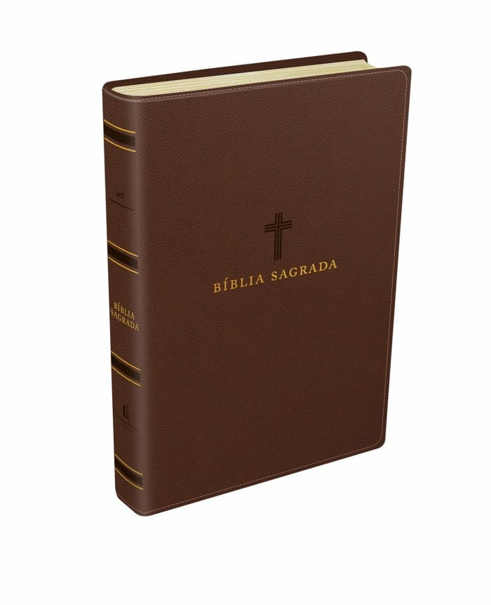 Bíblia Sagrada Acf, Couro Soft, Marrom, Letra Grande, Leitura Perfeita - Imagem 4